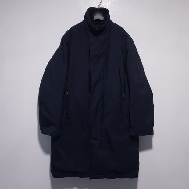 실측 M) Theory 띠어리 레이어드 다운 이중 패딩 코트 네이비 정품