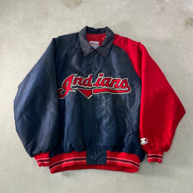 110 스타터 90s 클리블랜드 인디아나 바시티 자켓