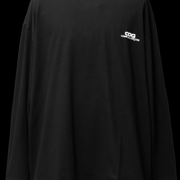 cdg 오버사이즈 긴팔티 블랙 m