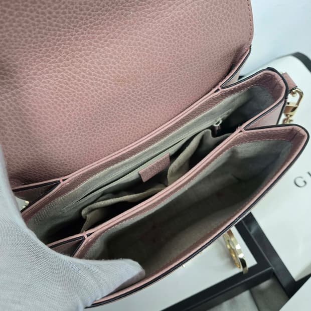 [보증서 정품] 구찌 인터로킹 체인 숄더백