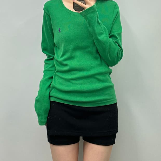 폴로 스포츠 그린 롱 슬리브 니트