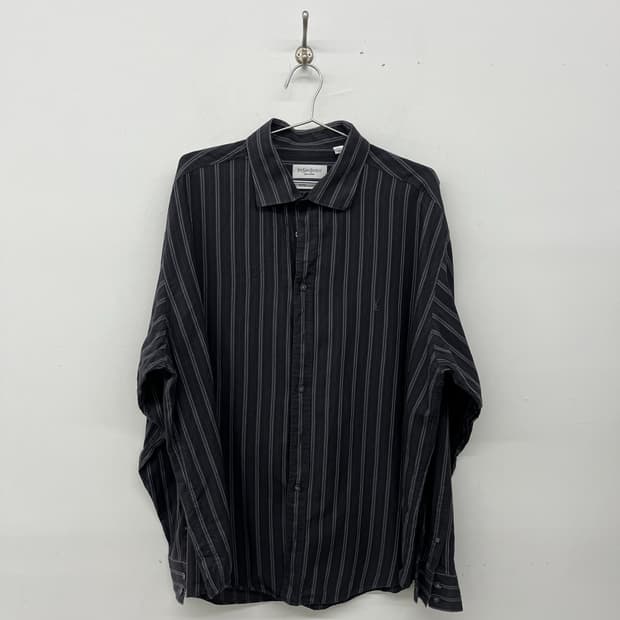 입생로랑 YSL 빈티지 스트라이프 셔츠 블랙 남성2XL