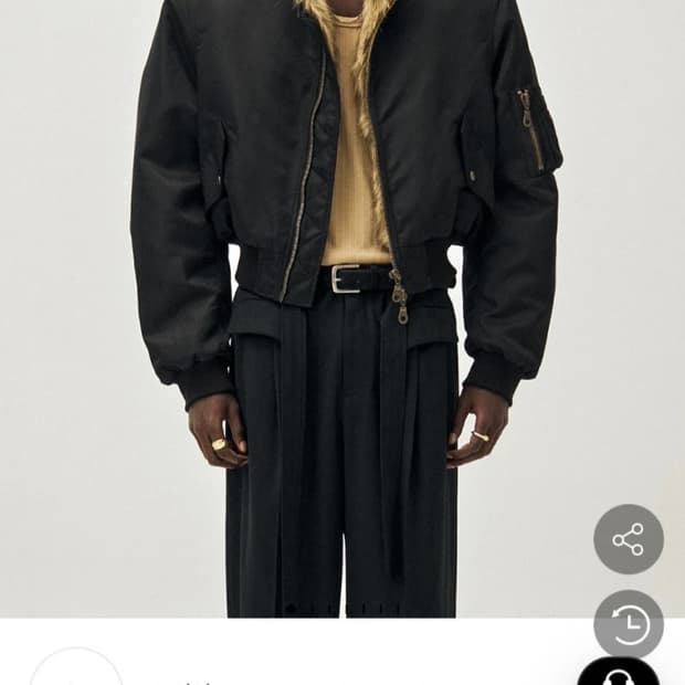 노이어 샤기 퍼 MA-1 크롭 자켓 (50)