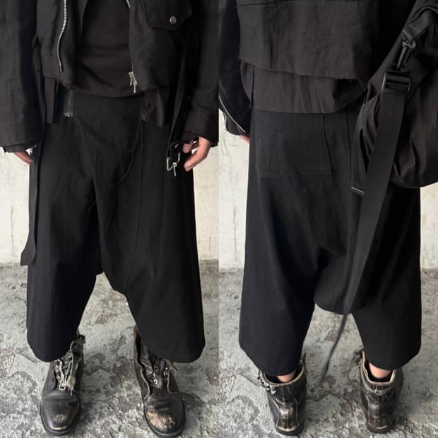 Yohii Yamamoto 드레이프 사루엘 팬츠