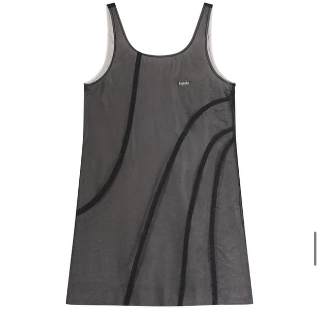 르수기아뜰리에 Sheer-overlay mini dress (Black)