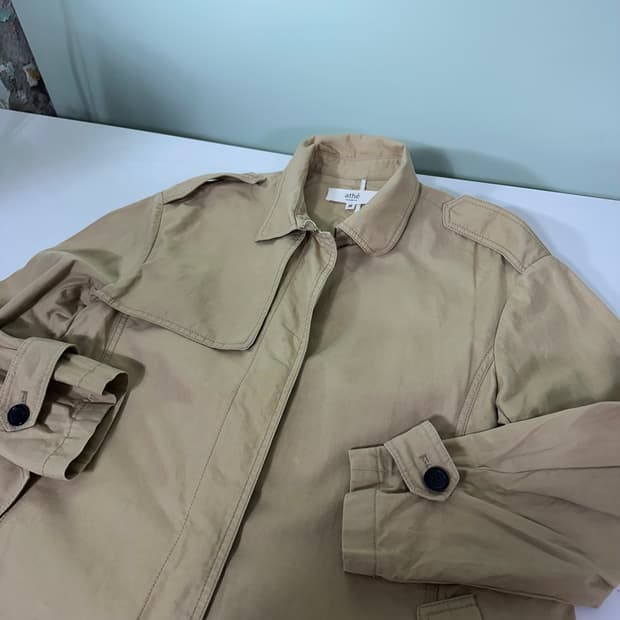 우먼M-L 바네사브루노 athe 베이지 카라넥 싱글자켓