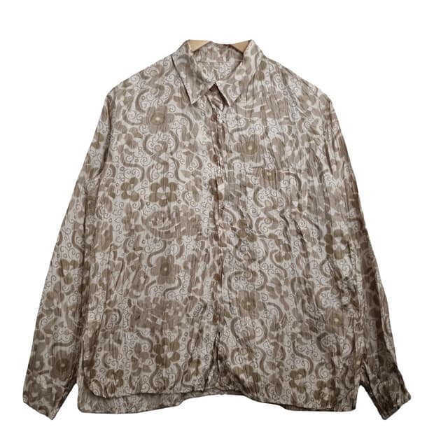 이세이미야케 빈티지 플리츠 패턴 블라우스