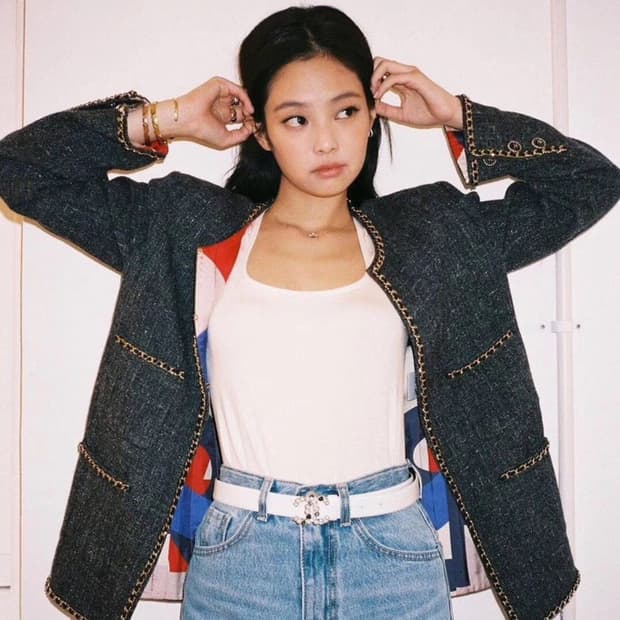 샤넬 블랙 라마 체인 자켓 36