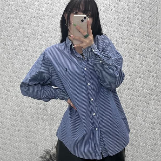 폴로 랄프로렌 모던 캐주얼 시크 스트라이프 셔츠 105 C09046