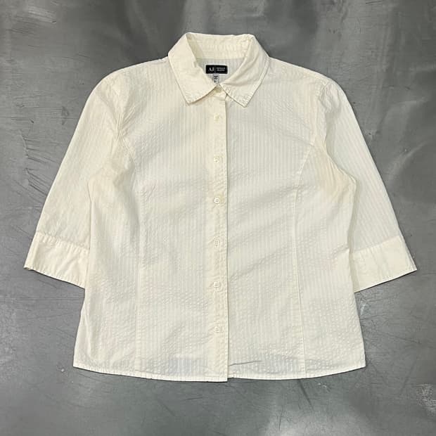  아르마니 진스 시어서커 엠보 셔츠 y16107