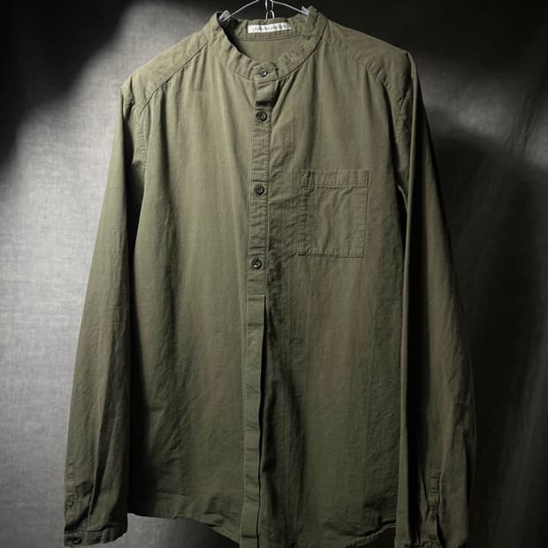 Aleksandr Manamis Band Collar Shirt 