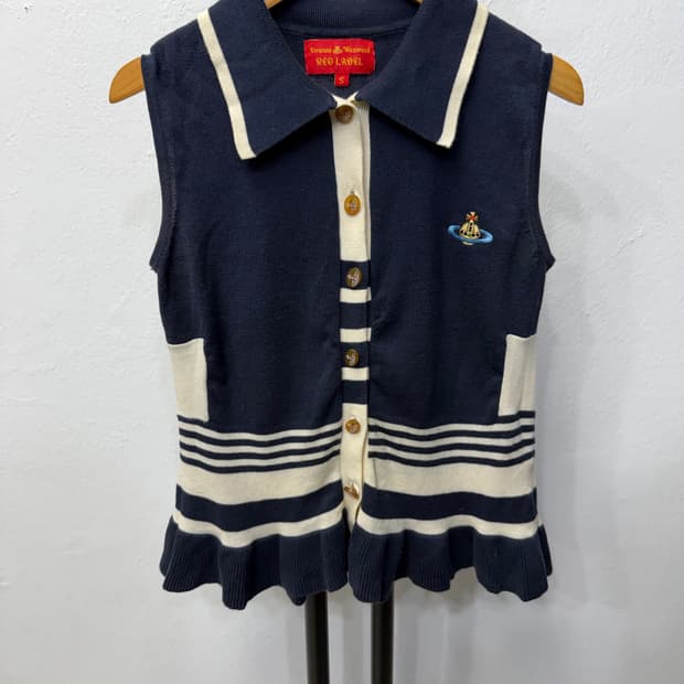 정품) 비비안웨스트우드 민소매 가디건 S 