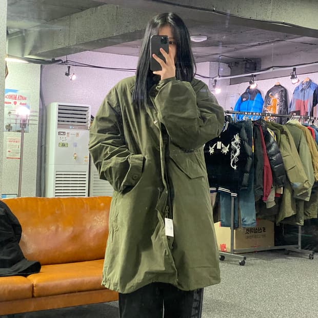 라퍼지스토어 피쉬테일 카키 누빔 야상 자켓 B4026