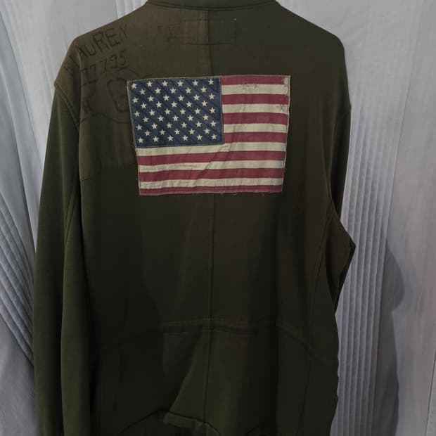 폴로 랄프로렌 데님앤서플라이 성조기 야상자켓 카키색