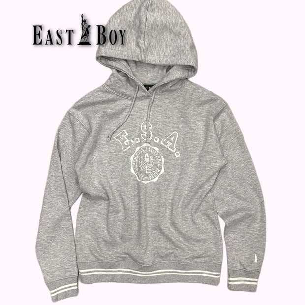 EAST BOY embroidery grey hood t-shirt