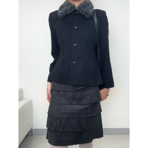 빈티지 블랙 울 자켓