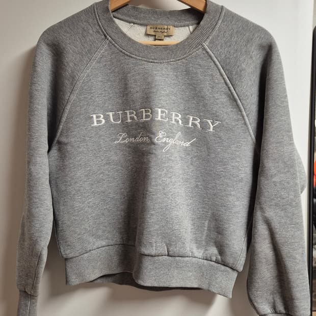 [XS] 버버리 런던 로고 스웻셔츠 그레이