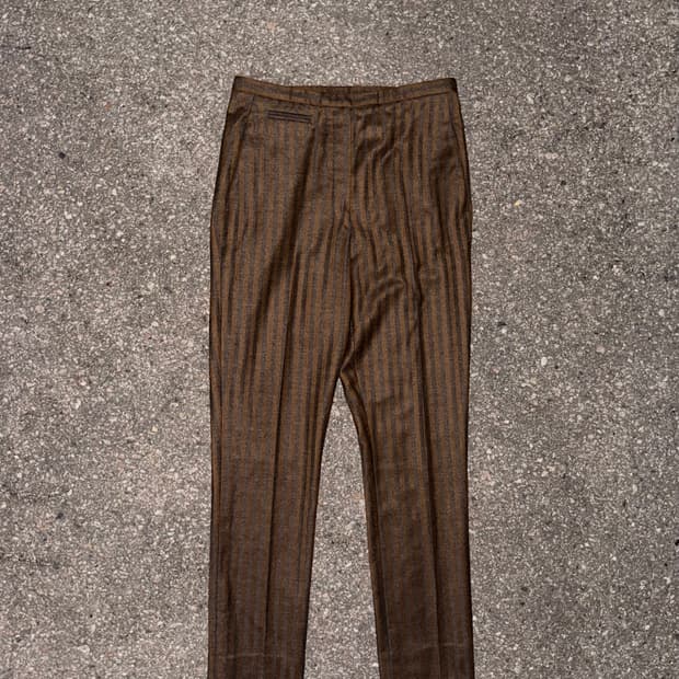Hermes Stripe Pattern Cashmere trousers