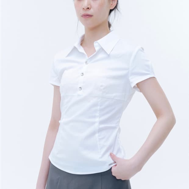 미세키서울 핏 캡 슬리브 셔츠