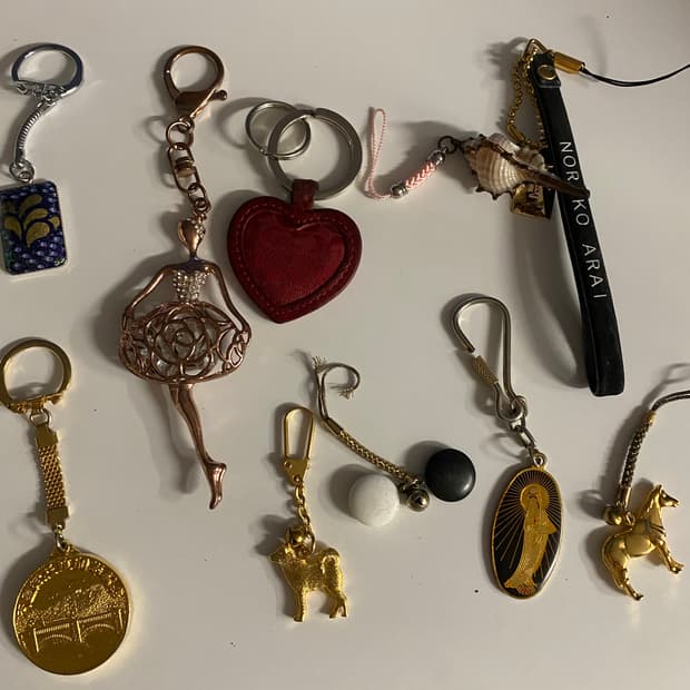 코치 하트 등 키링