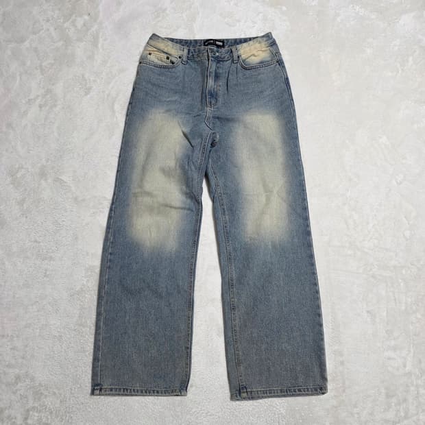 (L)공용 밀리언코르 빈티지 워싱 와이드 데님 팬츠