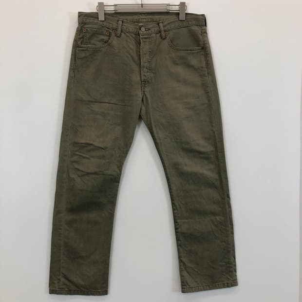 리바이스 501 연카키 가먼트 데님진 34 인치