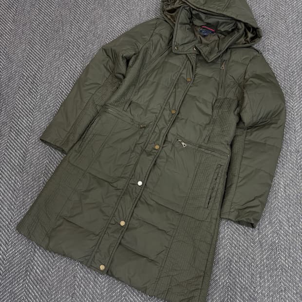 타미힐피거 롱패딩 카키