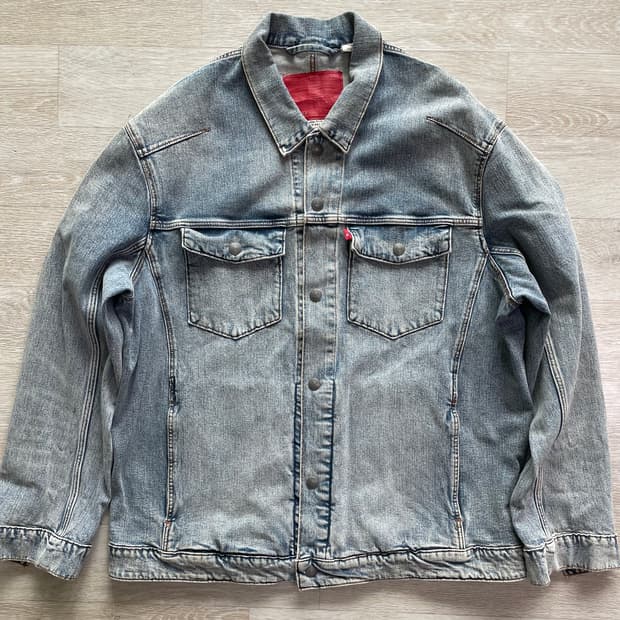 리바이스 스냅 버튼 청자켓 xl