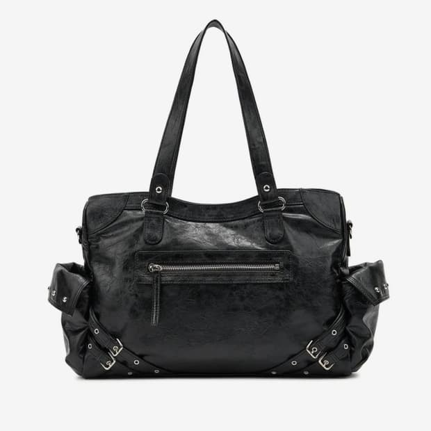 DEINET 다이닛 스터드 포켓 빅 백 블랙