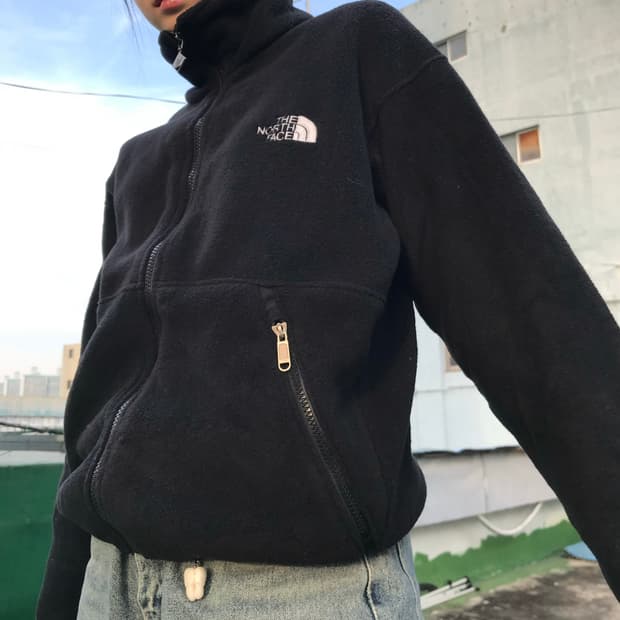 노스페이스 블랙 후리스 