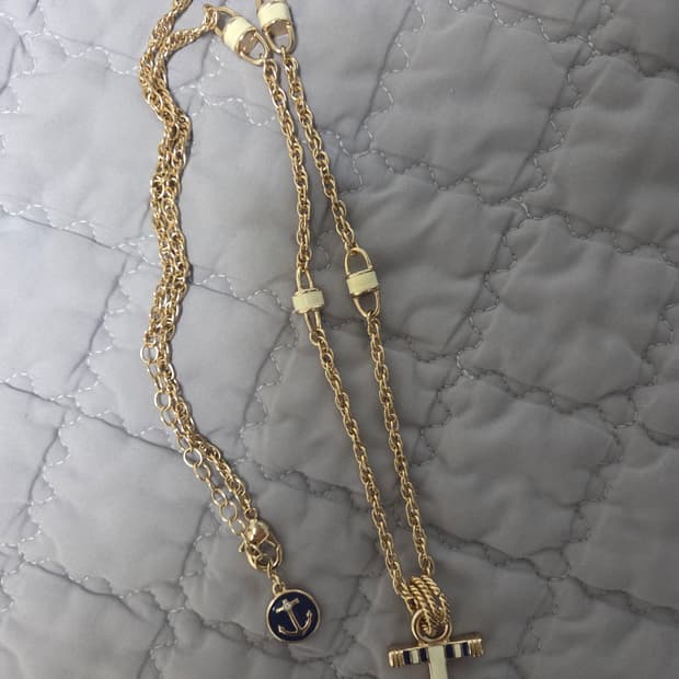 갸루 마린 골드 목걸이