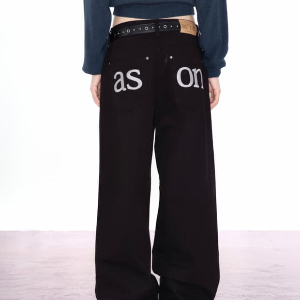애즈온 SMOG WIDE PANTS / BLACK
