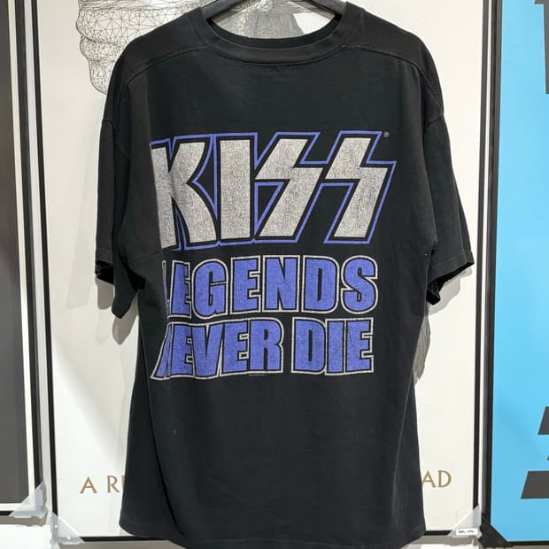 [XL] 00s KISS 키스 FAREWELL 투어 프로모 티셔츠 블랙