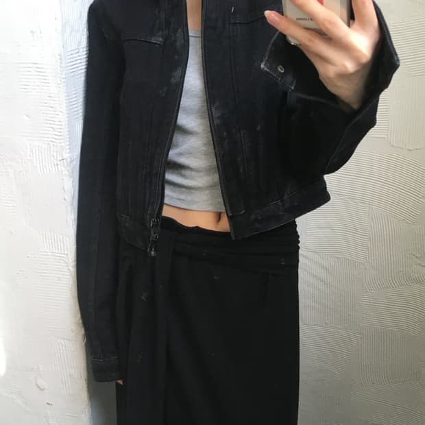 loading room 로딩룸 블랙 데님 자켓