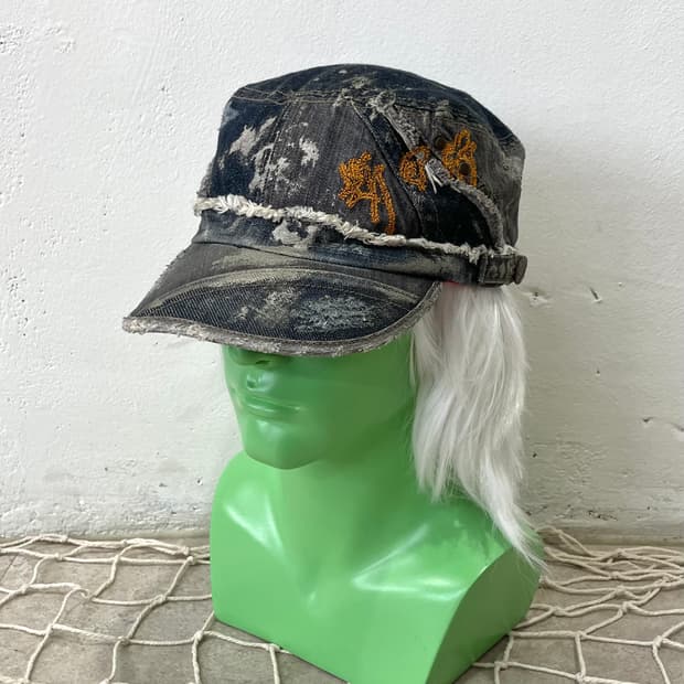 Dirty Washing Crochet Denim Cap