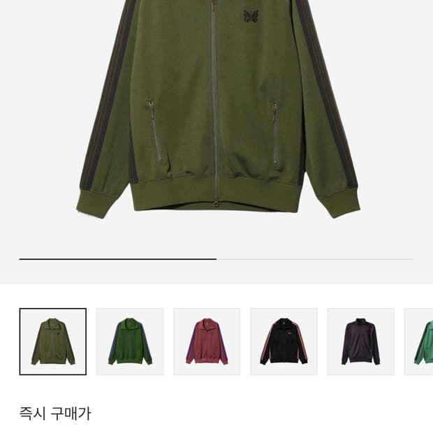 니들스 트랙자켓 폴리 스무스 올리브 L