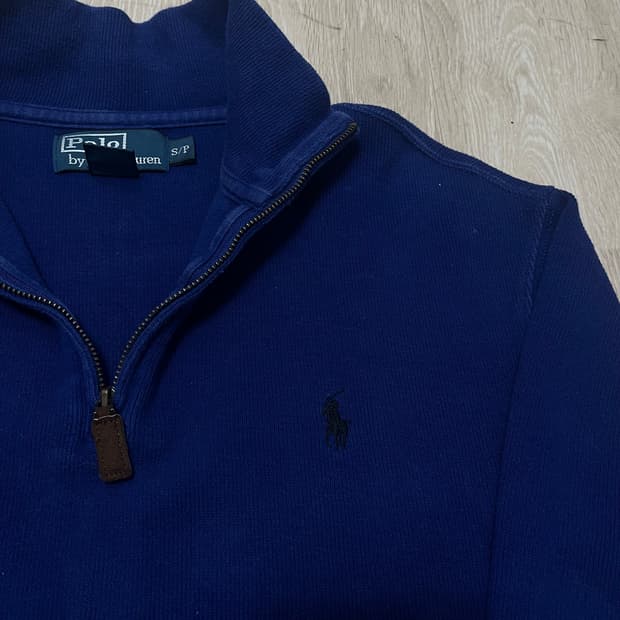 폴로 랄프로렌 포니 스몰 로고 하프 집업 니트 S(90)