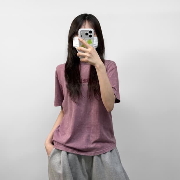 트루릴리전 워시드 피그먼트 반팔티
