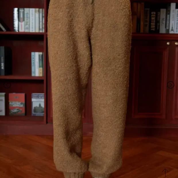stu Boucle Wool Jogger Pants Camel