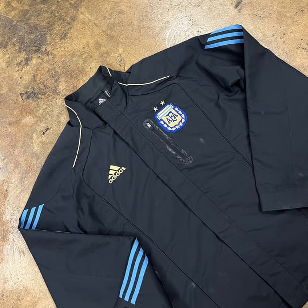 [정품/105] 아디다스 아르헨티나 축구 대표팀 바람막이 블랙 b14