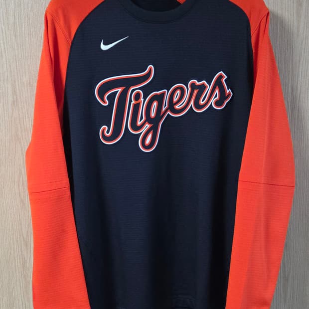 (착샷) 디트로이트 타이거즈 유니폼 져지 트레이닝 탑 드릴탑 