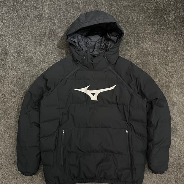 미즈노 블랙 후드 패딩 XL(105)