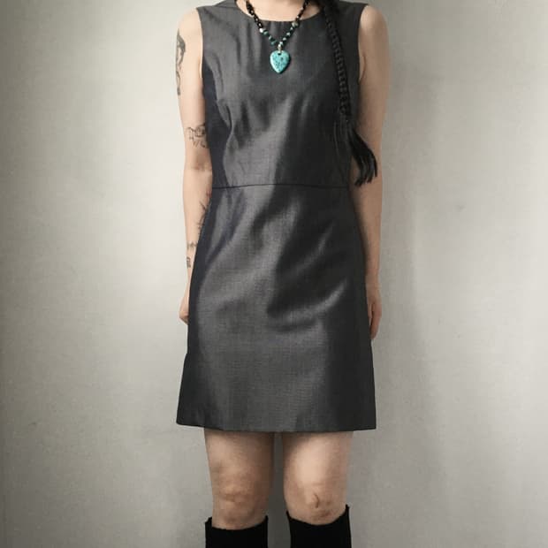 Agnes b glossy silver mood one piece