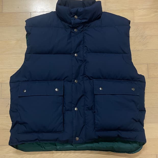(XL) 90s 우드레이크 덕 다운 푸퍼 베스트 조끼 패딩 자켓 네이비