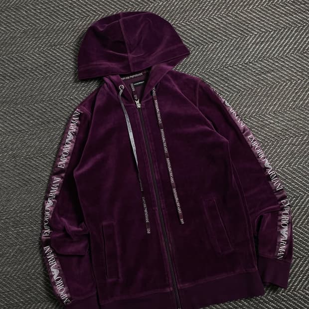 아르마니 y2k 아카이브 벨벳 후디 자켓y 4221