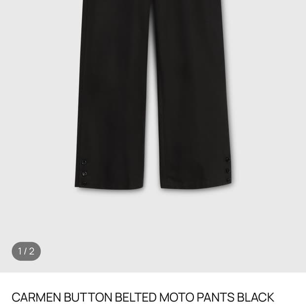 2)타일레 CARMEN BUTTON BELTED MOTO PANTS