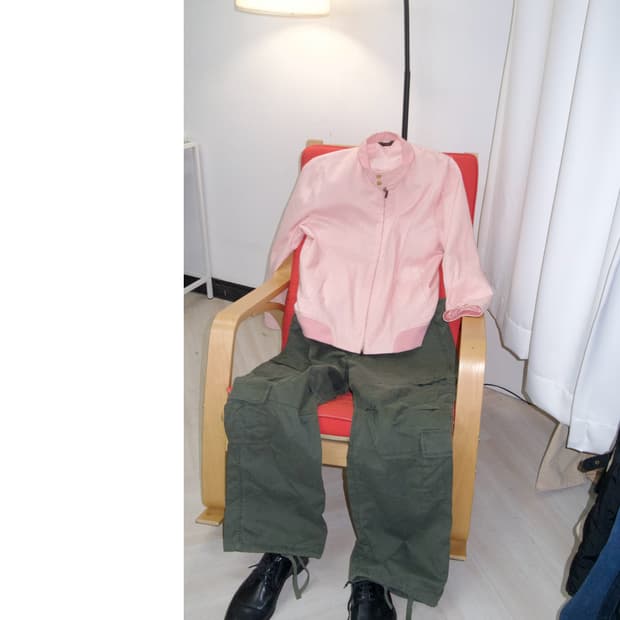 [PAUL STUART] neck button stripe blouson