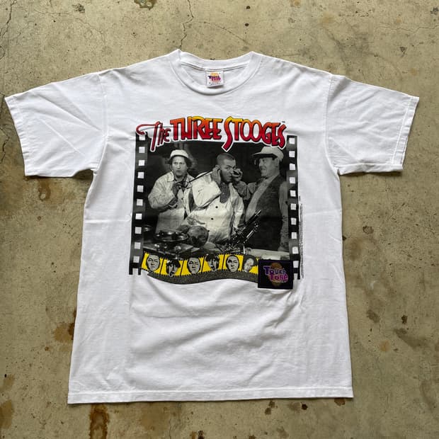 90s The Three Stooges 토킹 프로모 티셔츠