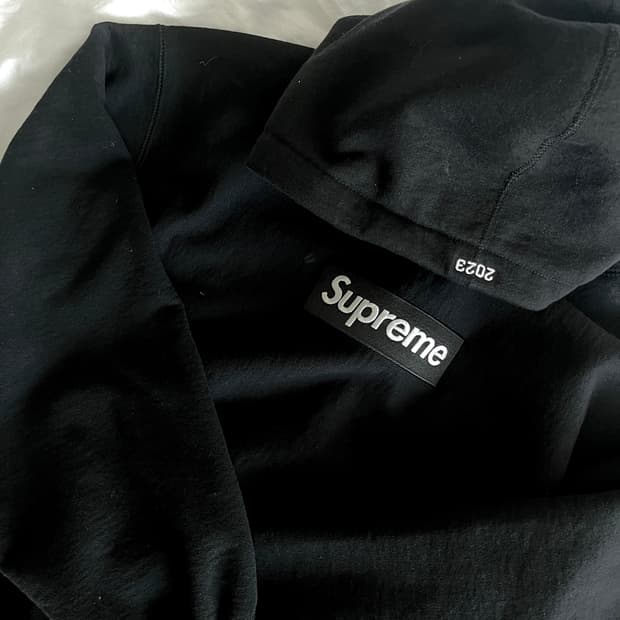 슈프림 박스로고 후드 스웨트셔츠 블랙 - 23FW