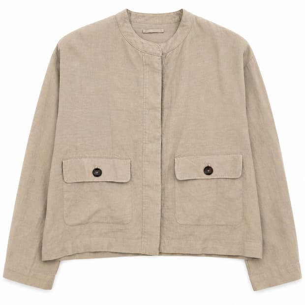 Massimo Dutti 베이지 리넨 자켓 L